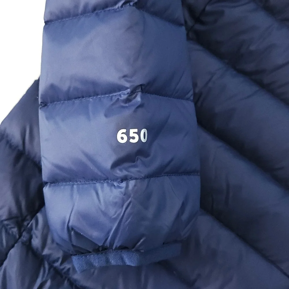Eddie Bauer Kids Youth‎ M 7/8 Navy Blue 650 Fill Down Packable Puffer Jacket New